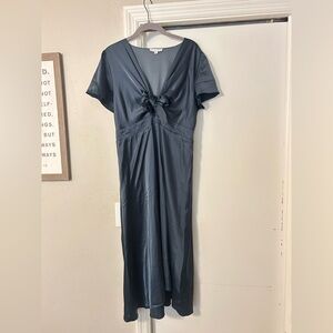 Baltic Born satin blue midi dress